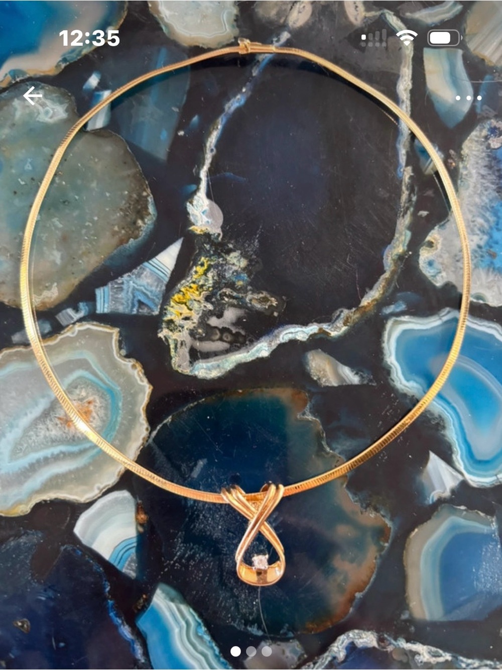 14k gold Twist Pendant with.25ct Diamond ( necklace on another listing)